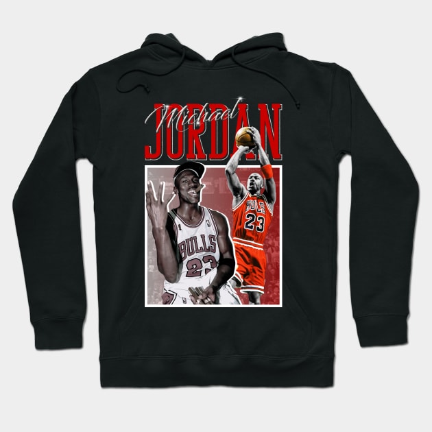 Michael Jordan 23 - Basketball Player Hoodie by Diamond Creative